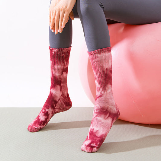 TIE-DYE Terry Crew Grip Socks