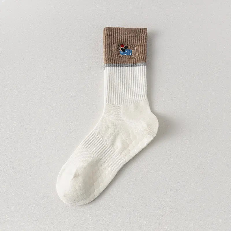 WOOF CLUB Embroidered Crew Grip Socks