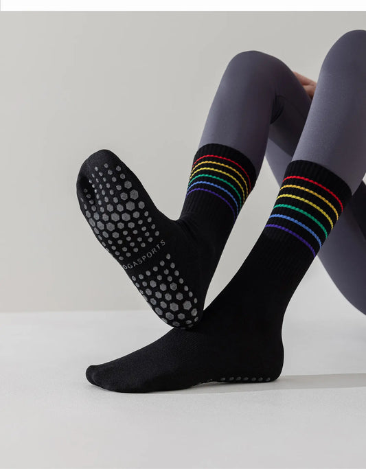 RAINBOW Crew Grip Socks