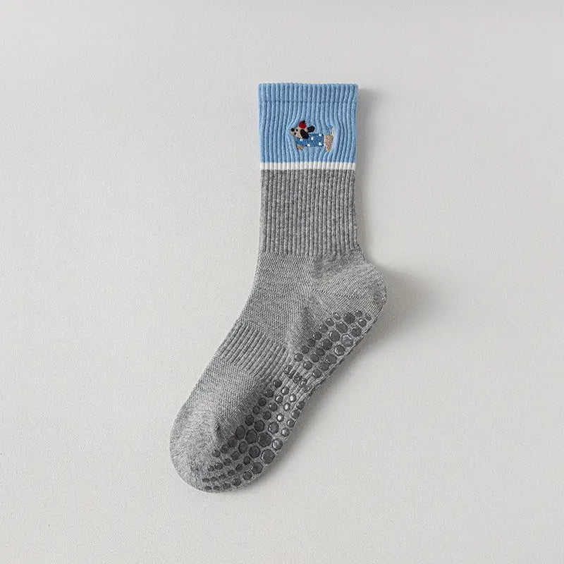 WOOF CLUB Embroidered Crew Grip Socks
