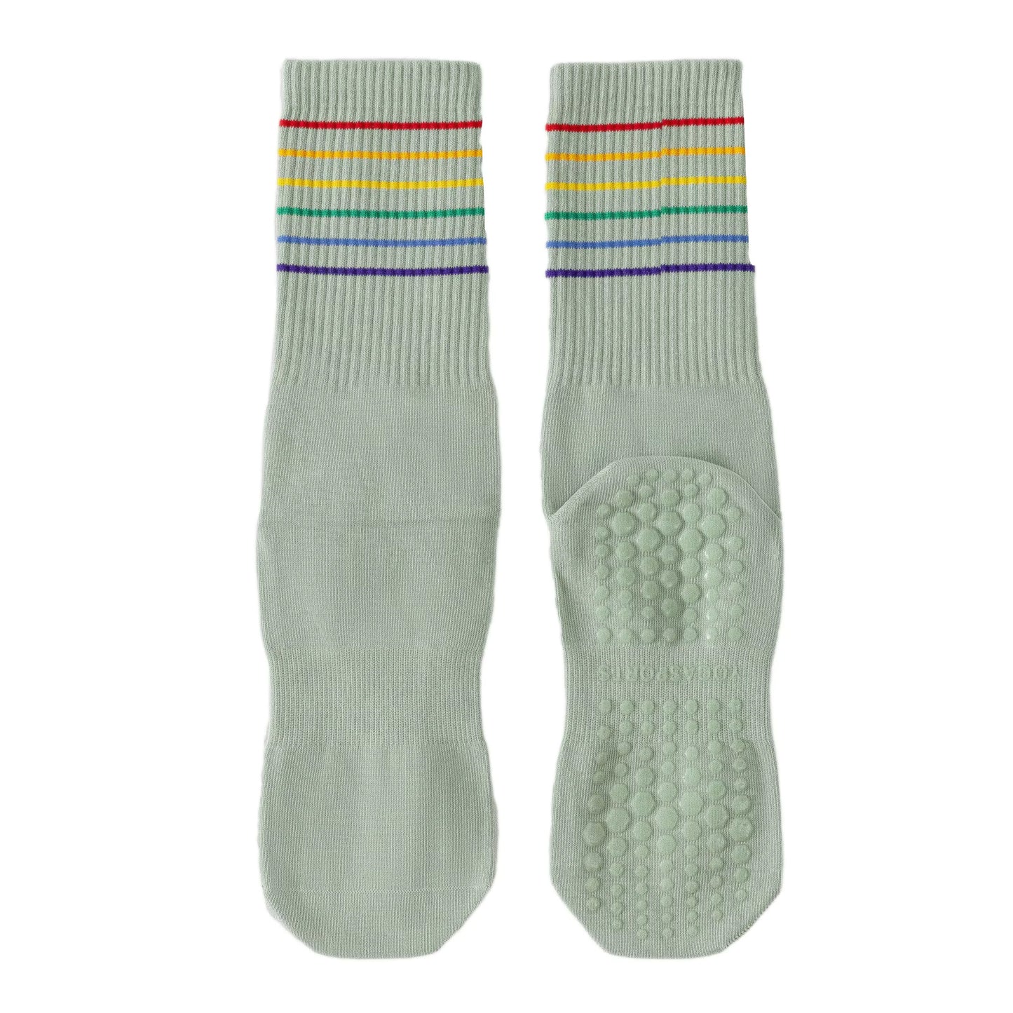 RAINBOW Crew Grip Socks