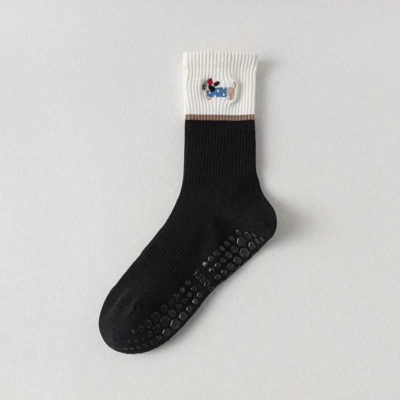 WOOF CLUB Embroidered Crew Grip Socks