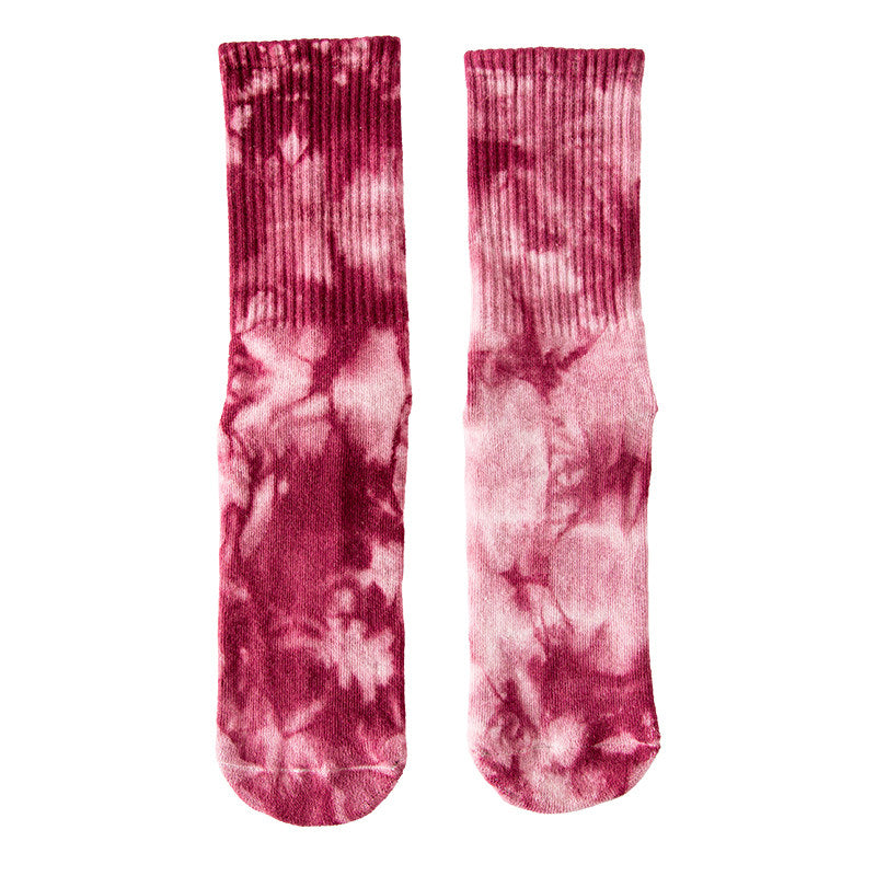 TIE-DYE Terry Crew Grip Socks